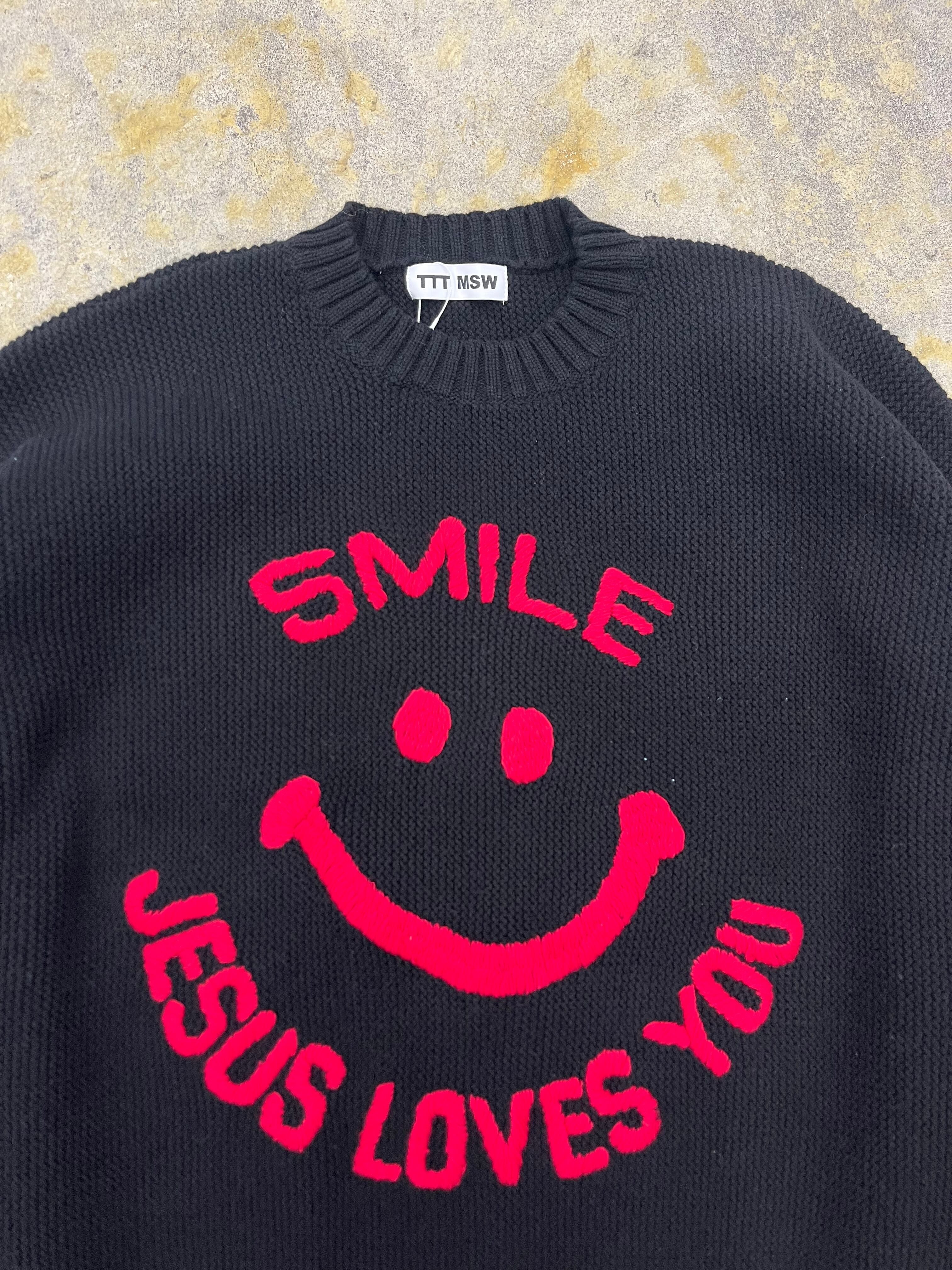 ttt_msw 23ss SMILE OVER SIZE KNIT ニット