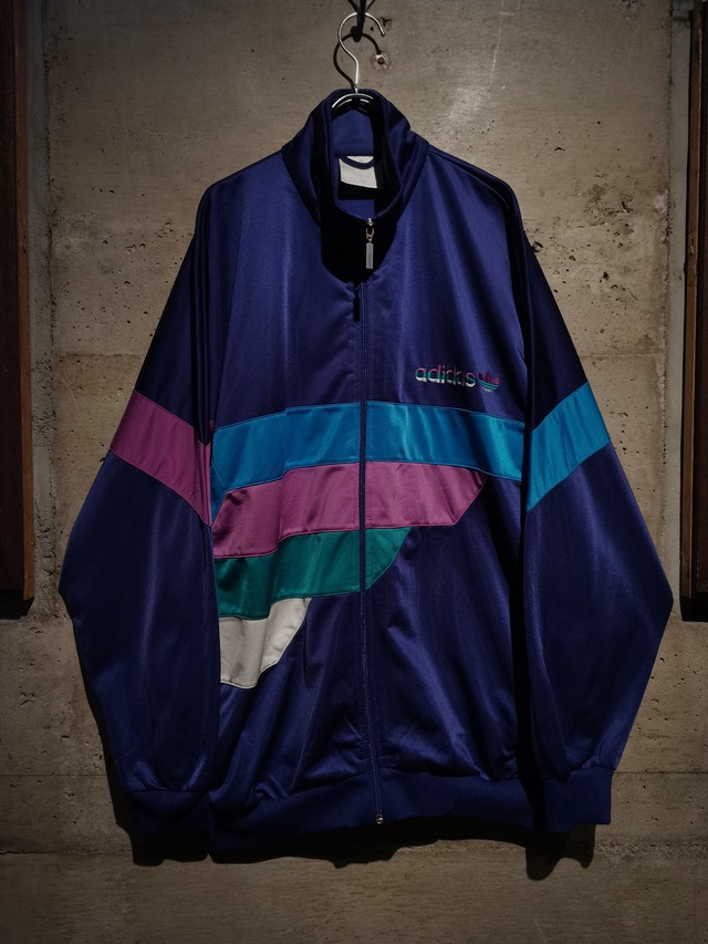 【Caka】"80's" "adidas" Color Swiching Loose Track Jacket