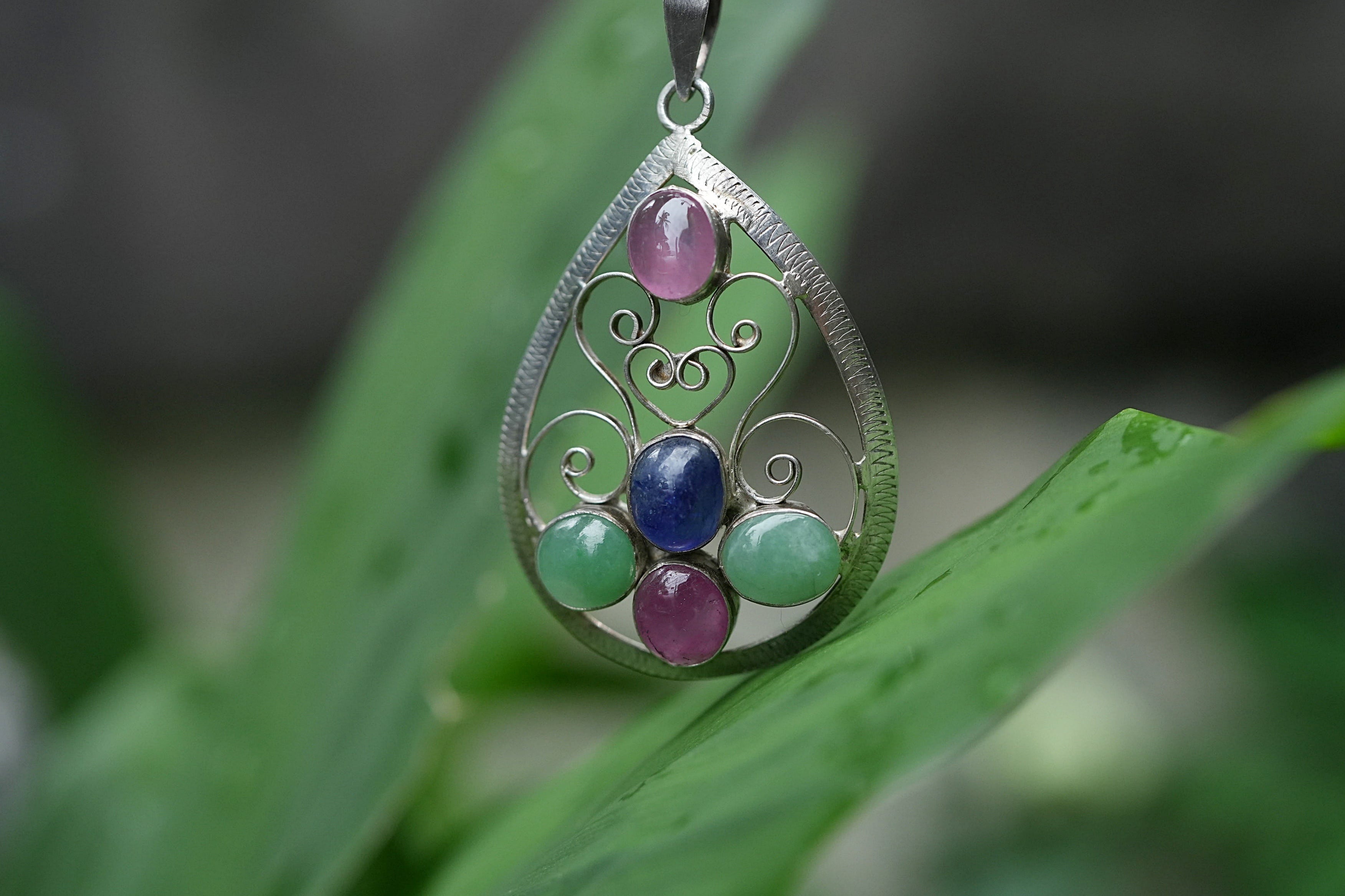 宝石の集合☆シルバー細工☆ペンダント 1645 | Funky garuda