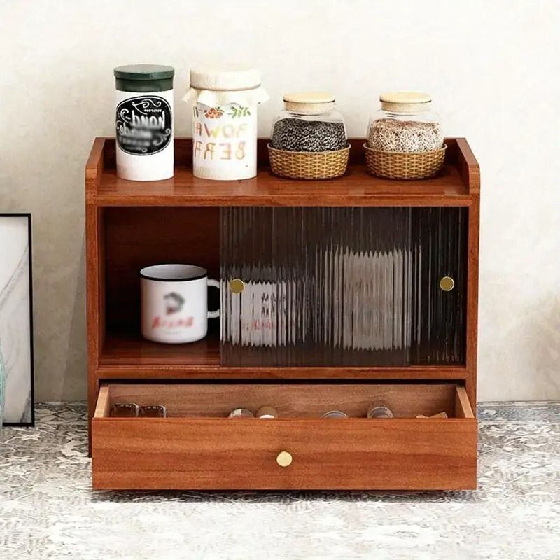 木製キャビネット 小さい食器棚 HABITER（アビテ） ミニキャビネット ボワシー キャビネット 木製