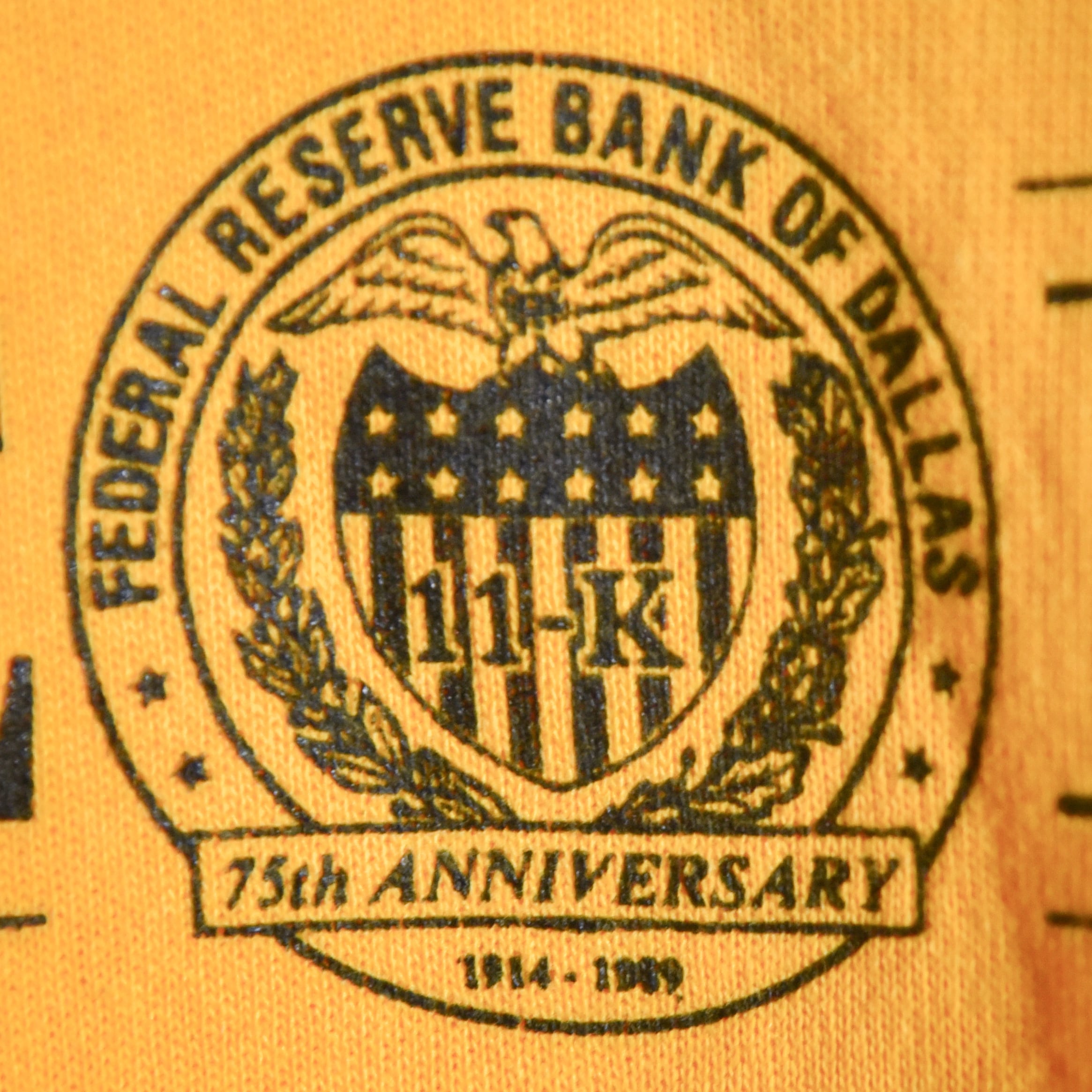80s HANES THE FED Crew Neck Sweat Made in USA Yellow ヘインズ 企業