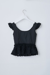 Organdie embroidery bustier
