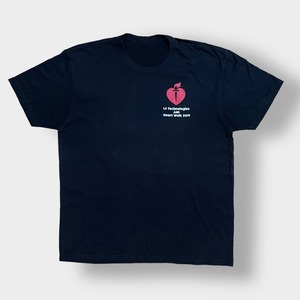 【USA古着】企業系 ロゴ バッグプリント イラスト Tシャツ ワンポイントXL相当 ビッグサイズ 黒T 半袖 夏物