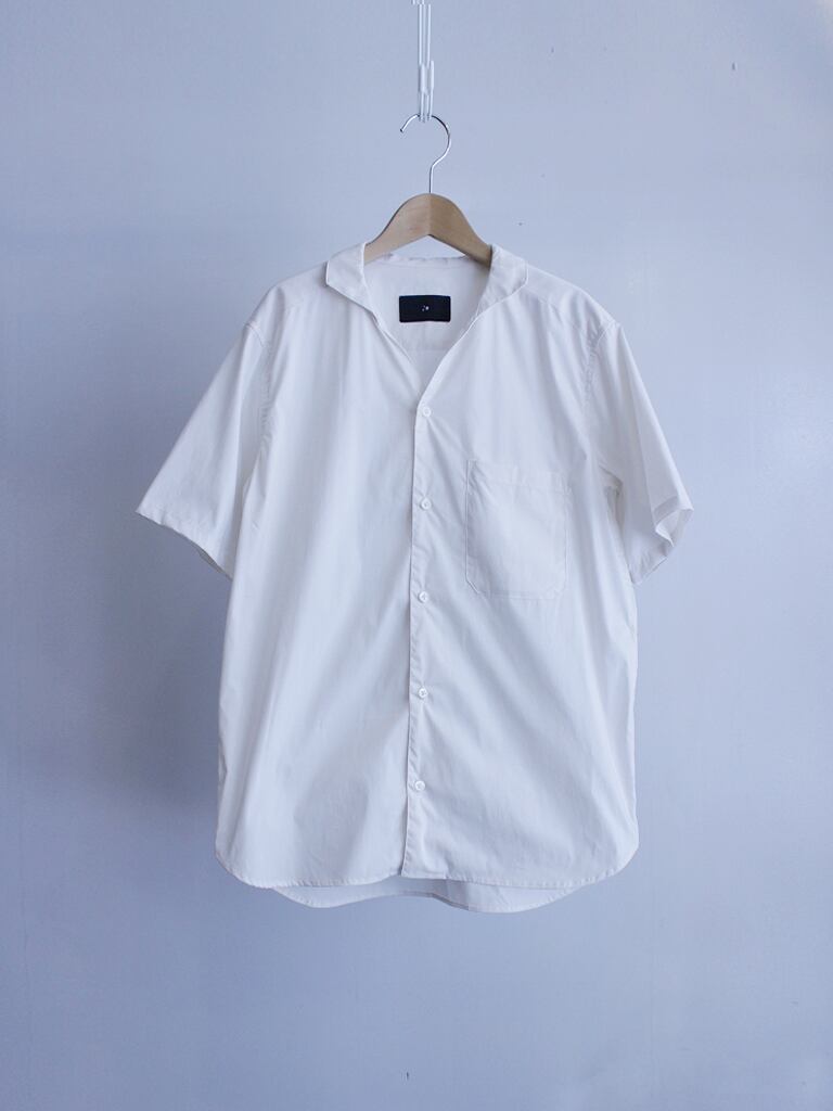 Garage.U.W WEATHER CLOTH ECHOES SHIRT SSLEEVE (Shell BUTTON) WHITE