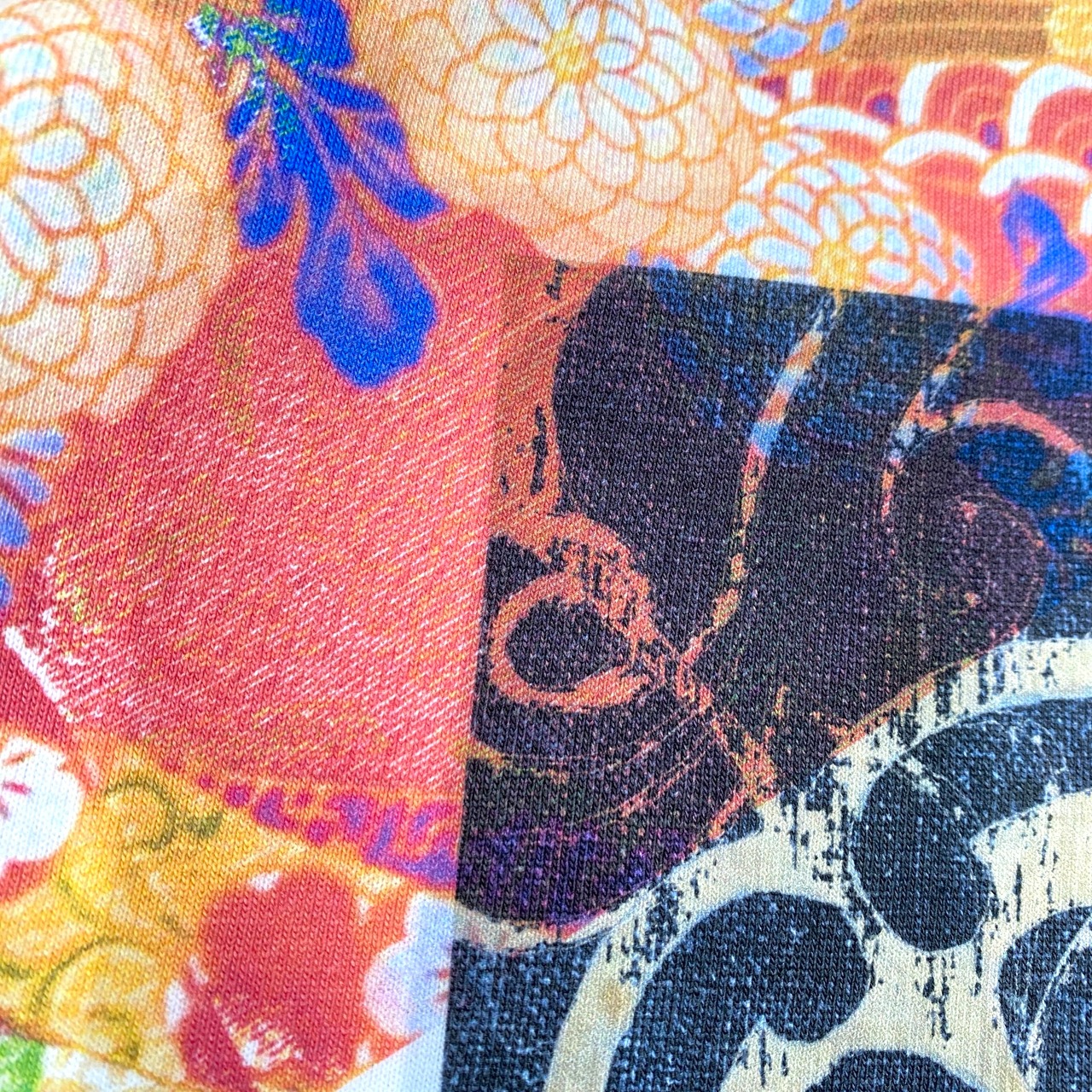 【tshirts173】Lsize  KIMONO PRINT T-SHIRTS white