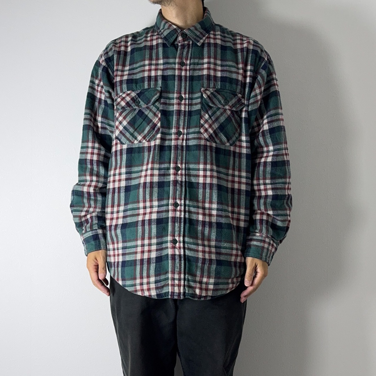 90s L.L.Bean lined flannel shirt "made in USA" XL 古着 - 17