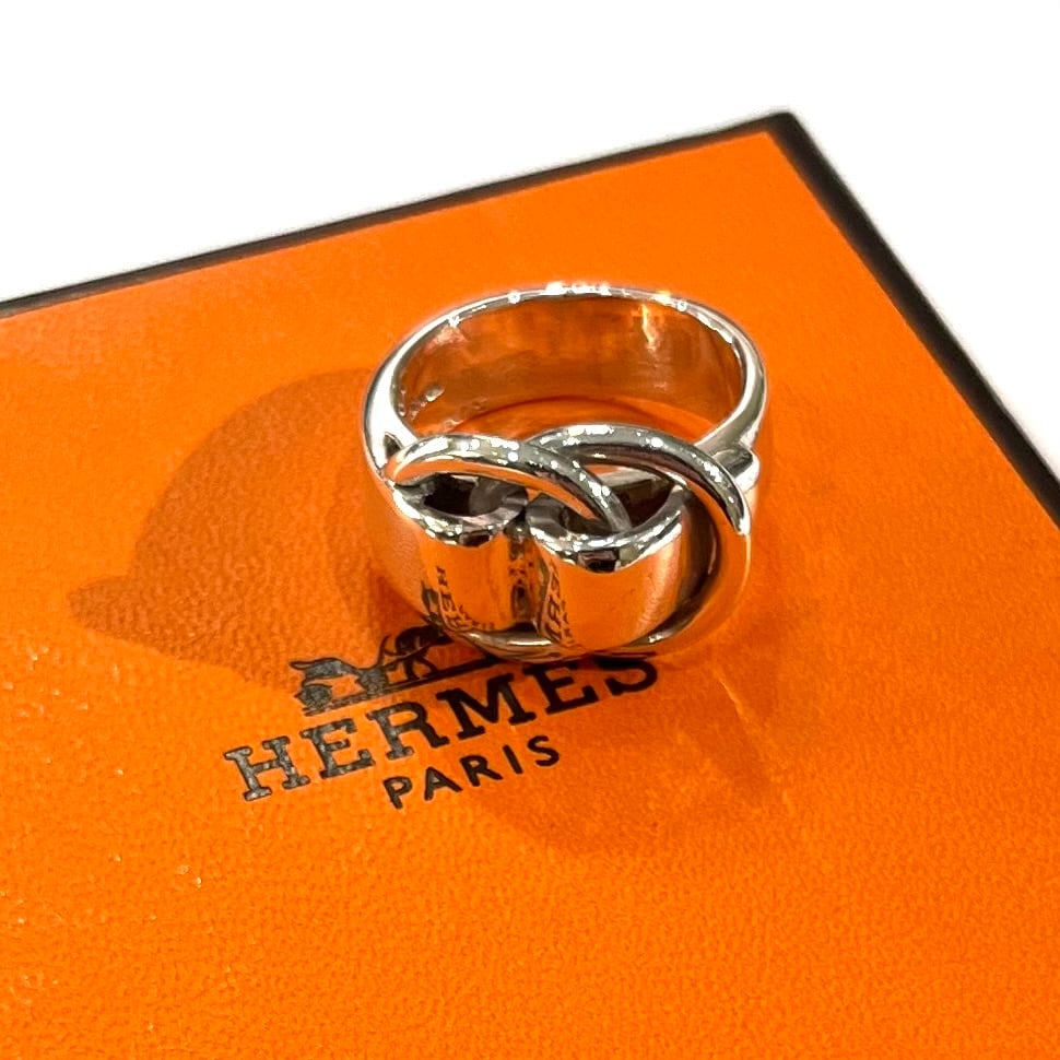 HERMES】【8号 】 2887 エルメスリング／シルバー925／結びのモチーフ