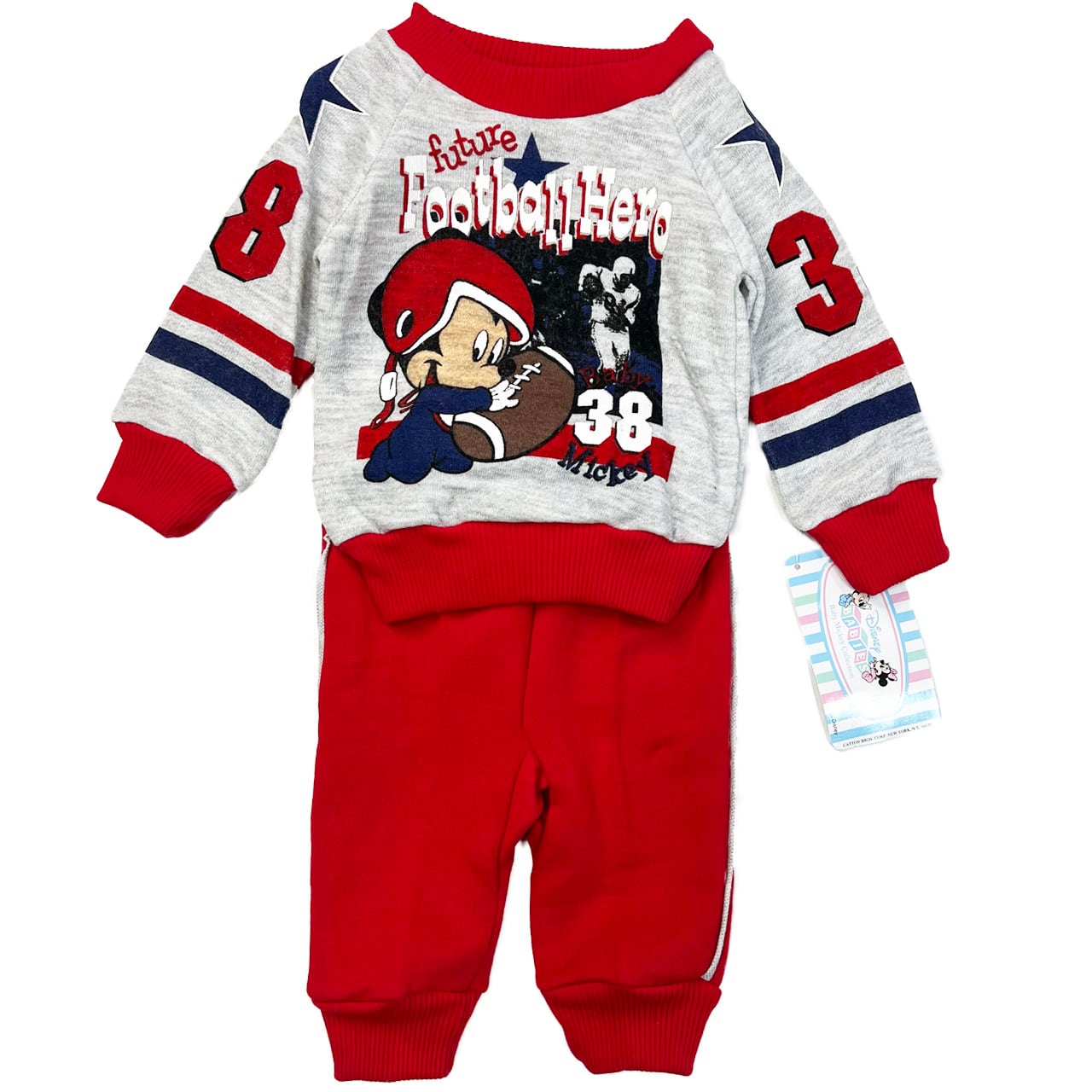 【60cm】VINTAGE 90's デットストック ベビーミッキー セットアップ スウェット&パンツ【b194】