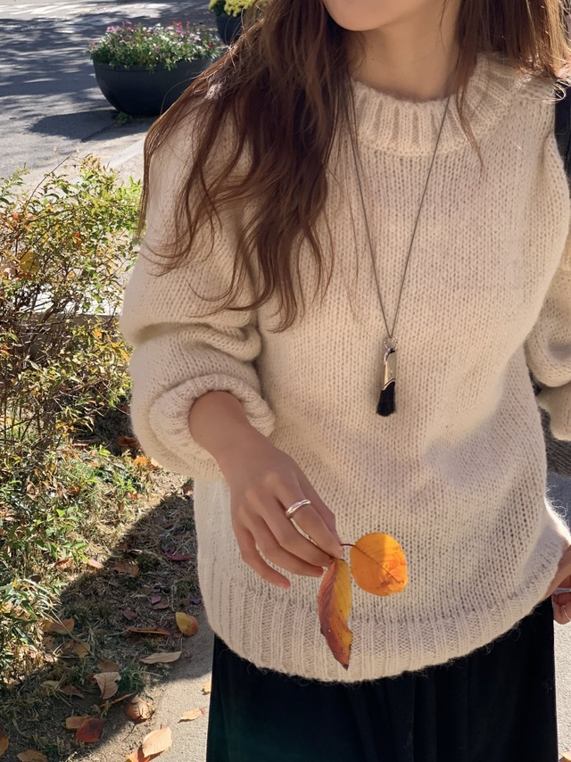 (verveine) balloon  alpaca oversized pullover  knit / 3color