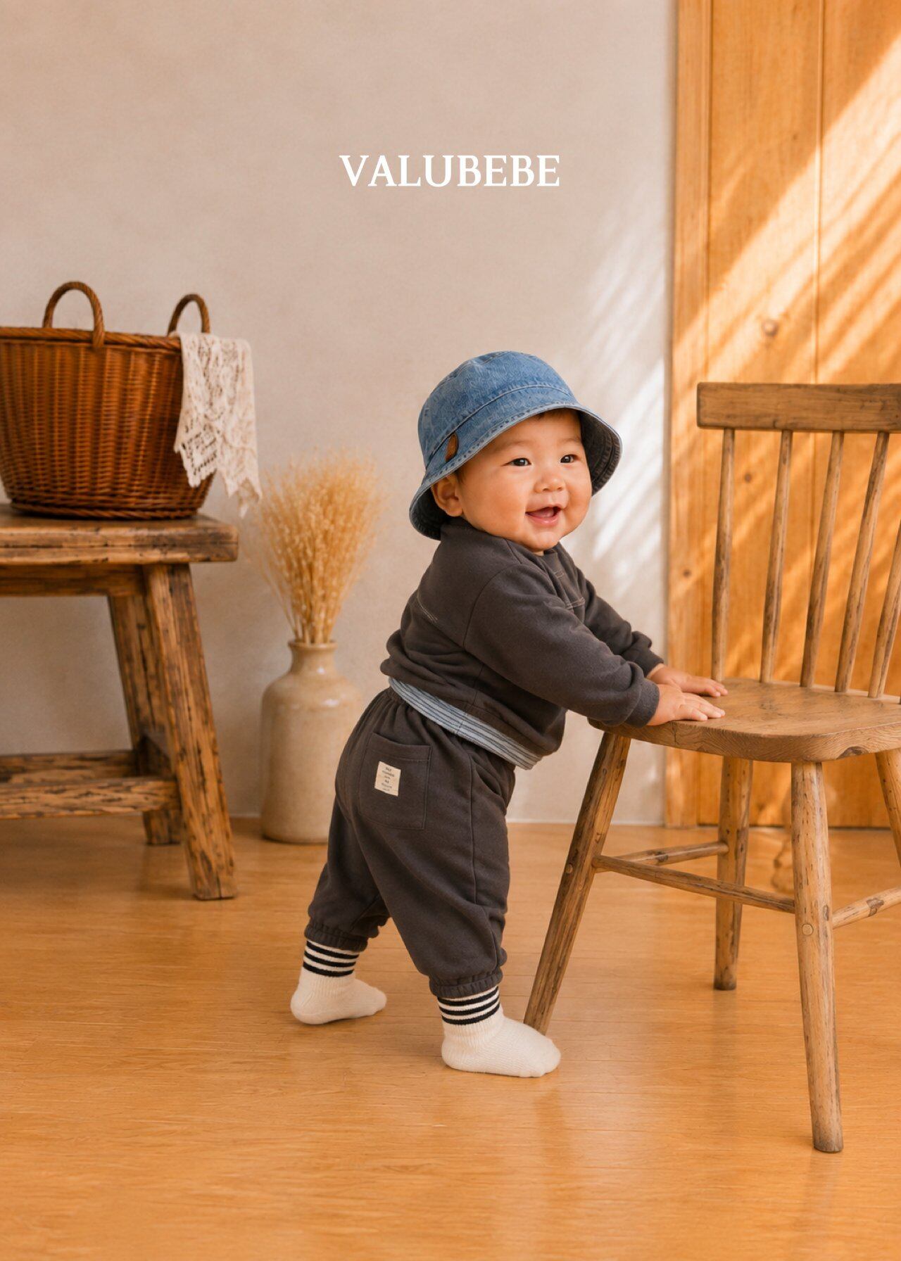 送料無料【予約】/ ベーシックラインソックス(3足セット) / valubebe