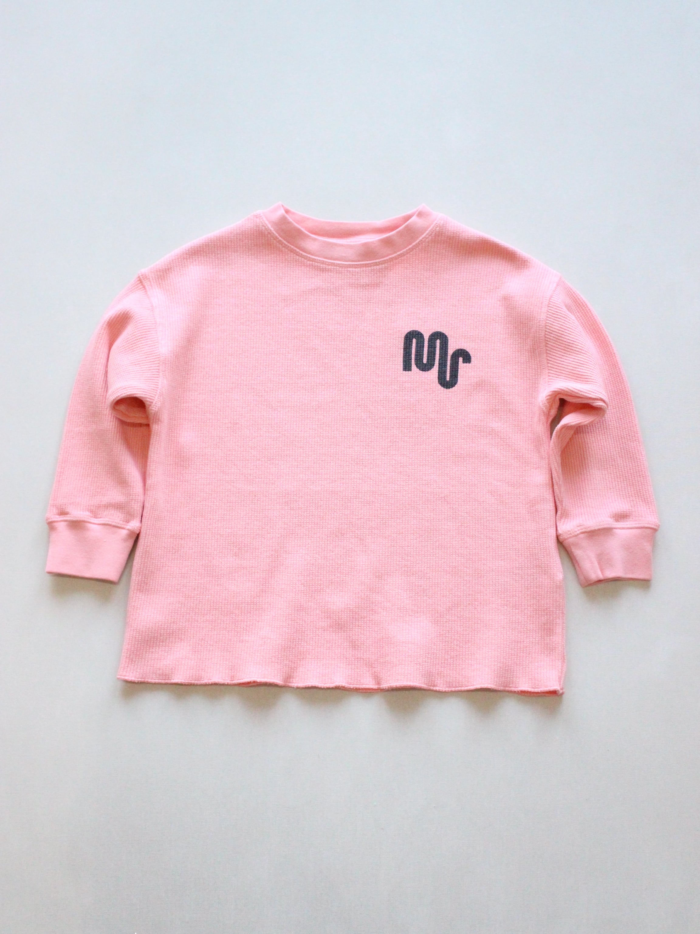 main story Waffle Tee Plum Kitten 2y-美しい main story 2024AW