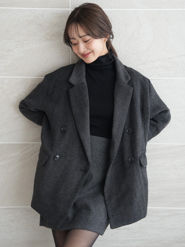 フェイクウールコクーンスカート