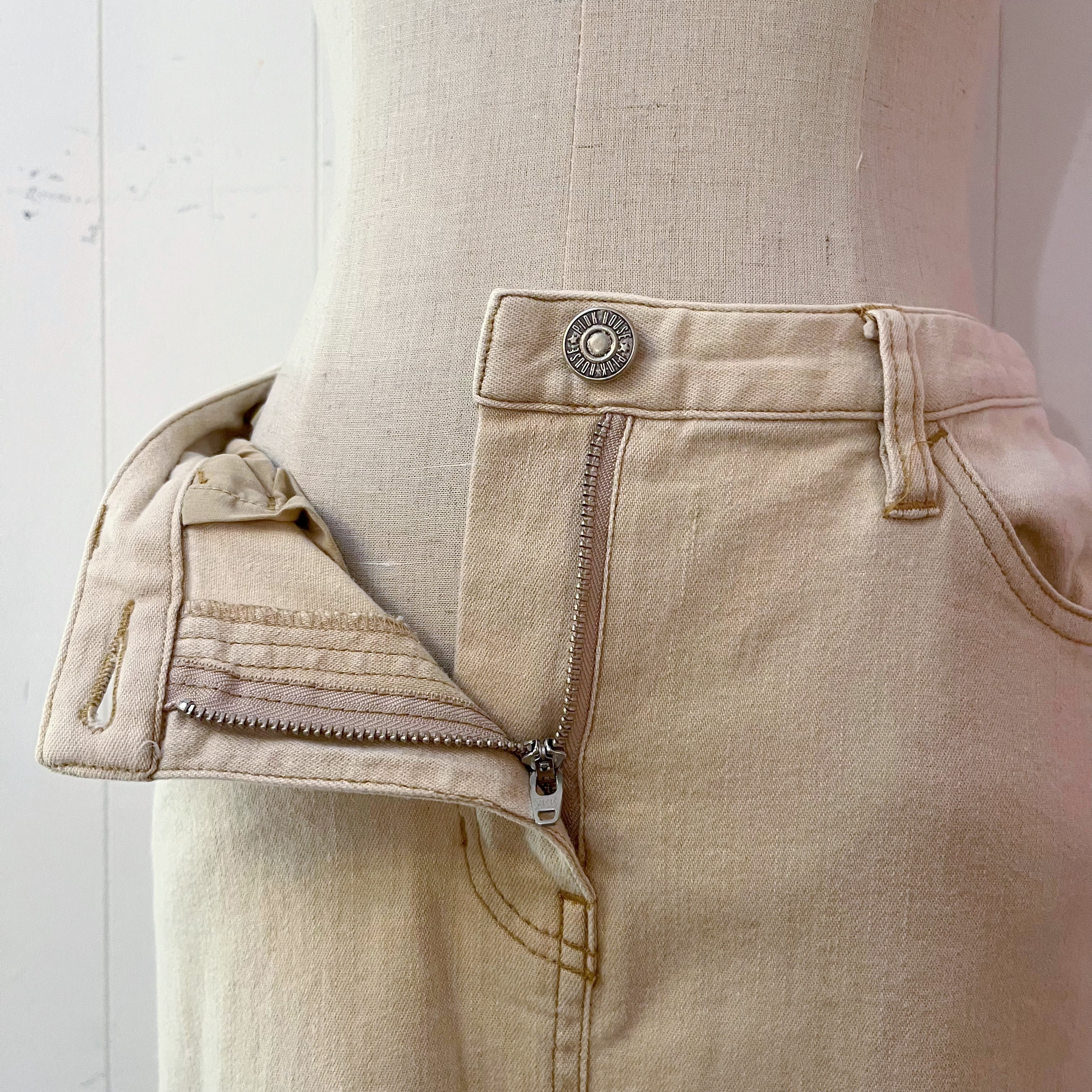 PINK HOUSE / lace up ribbon skirt