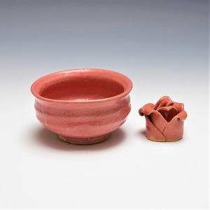 　薔薇剣山小pink＆花器
