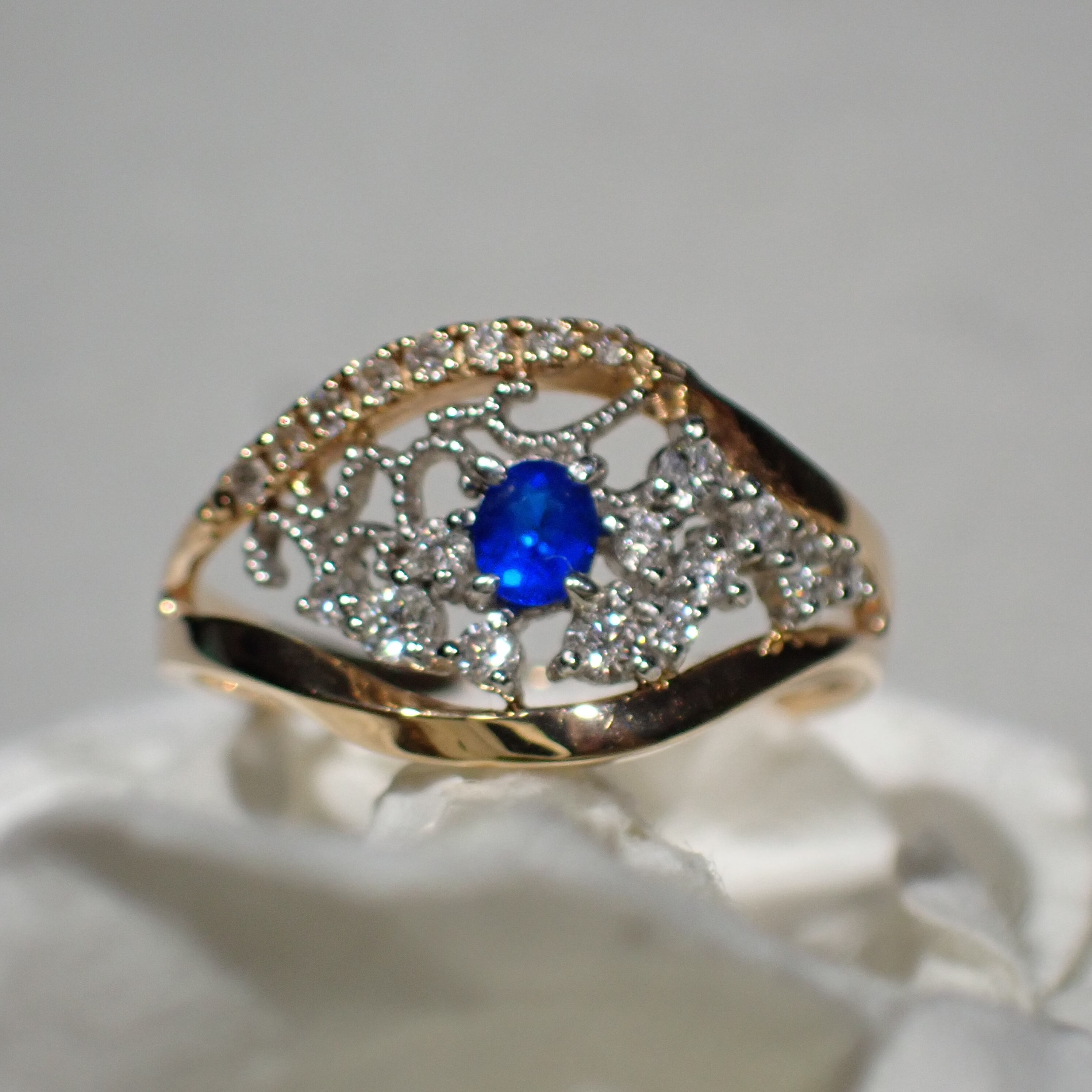 サンプルリングSALE】アウイナイト0.11ct K18PG×Pt900 11号 | 宝石  