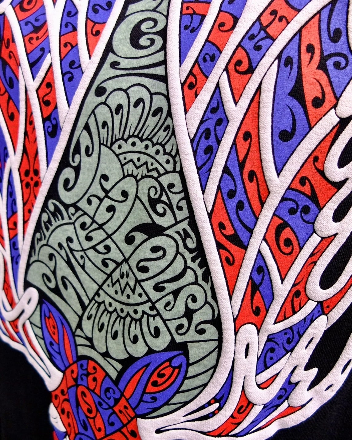 ヘラジカさんの蓄光万歳の長袖Tシャツ C/#静夜黒