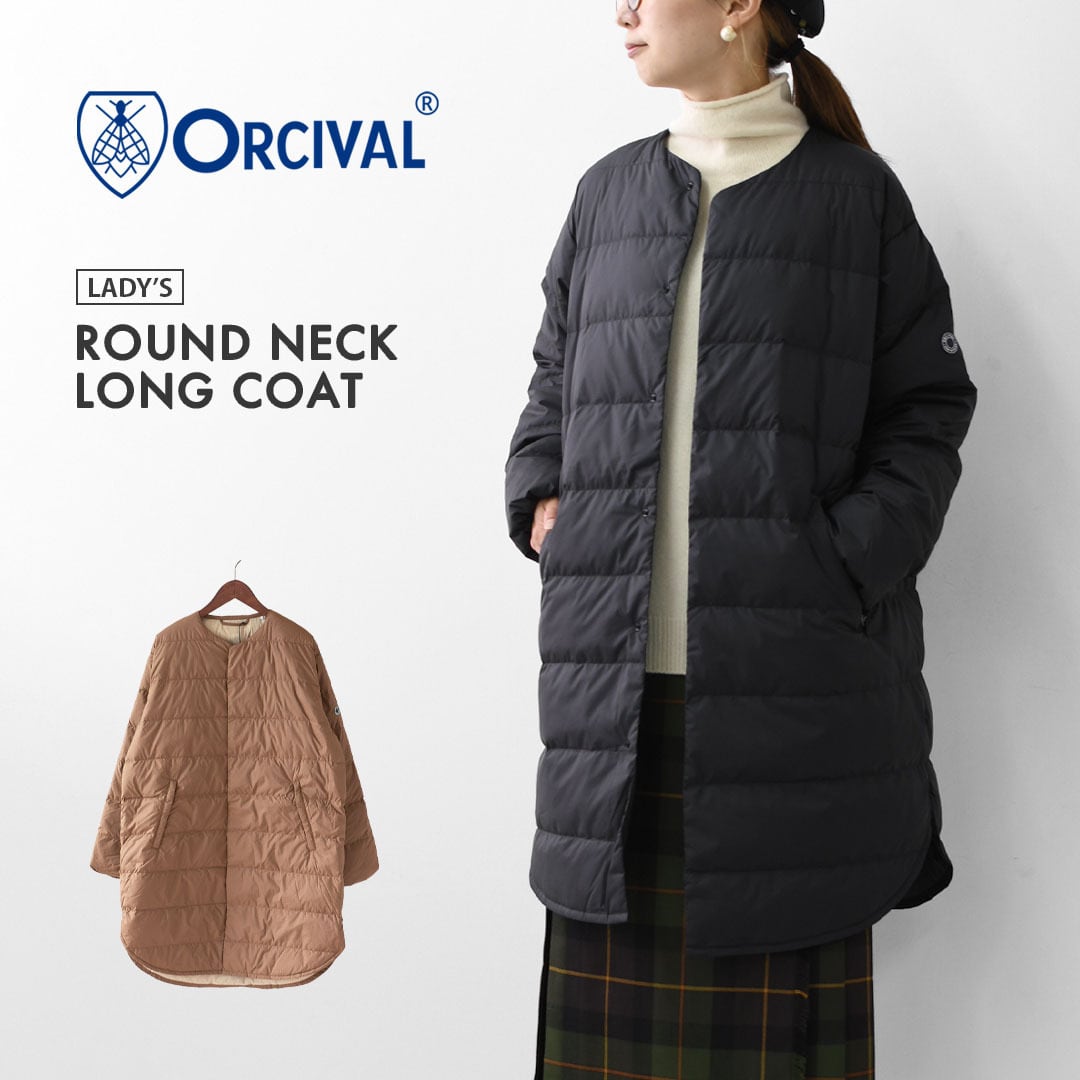 ORCIVAL [オーチバル・オーシバル] W ROUND NECK LONG COAT [OR-A0602