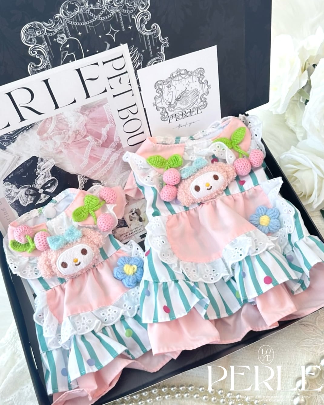 Cherry Flower pet dress