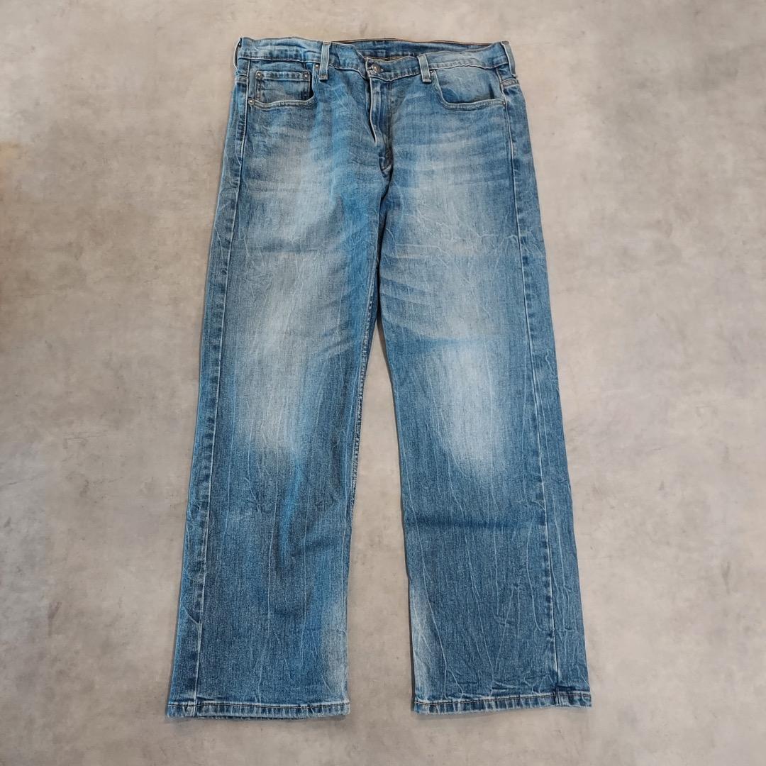リーバイス569 Levis W34 ブルーデニム 青 古着 ヒゲ 21643