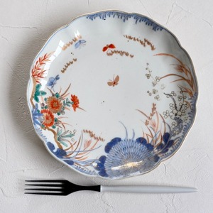 【49005】伊万里 花絵 大皿/ Imari L size Plate  / Edo Era