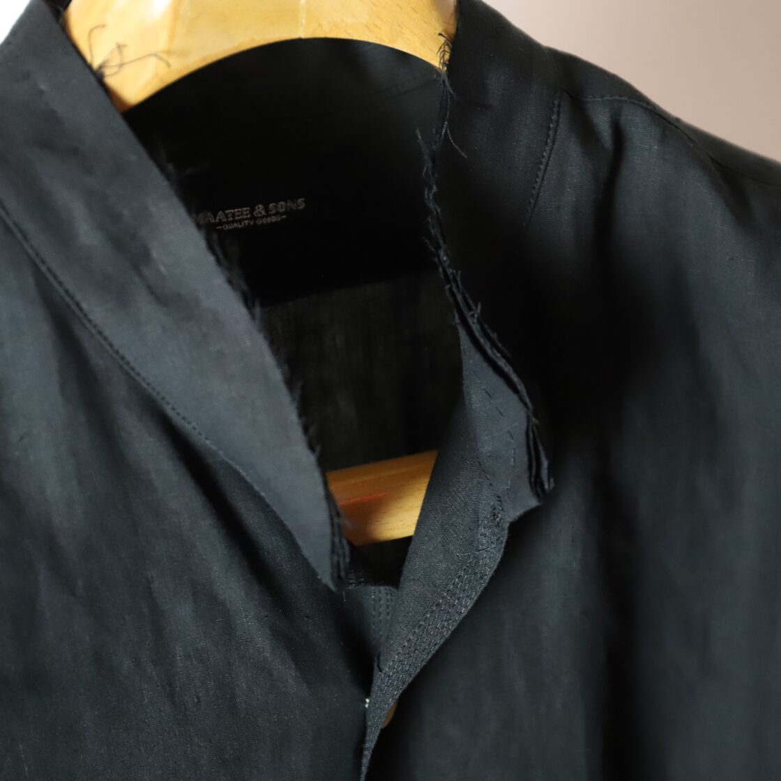 MAATEE&SONS / L/S HANDKERCHIEF SH / BLACK | PAY ID