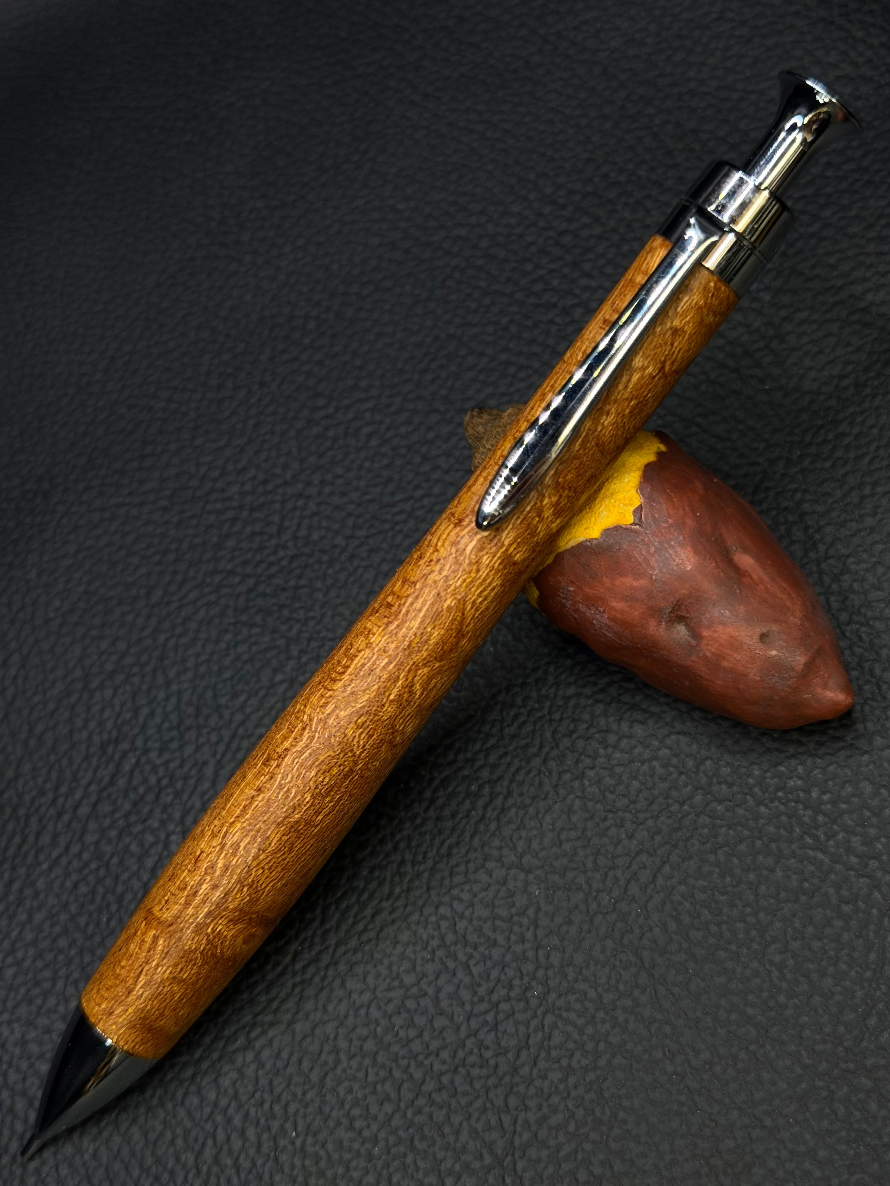 極上杢】こぶた工房 マーブルウッド シャープペンシル クリップ傷なし