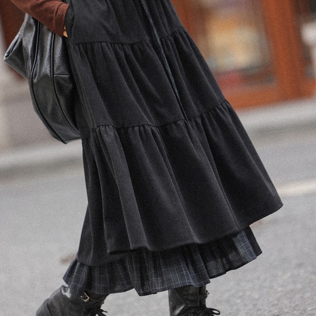 layered tiered skirt J00108