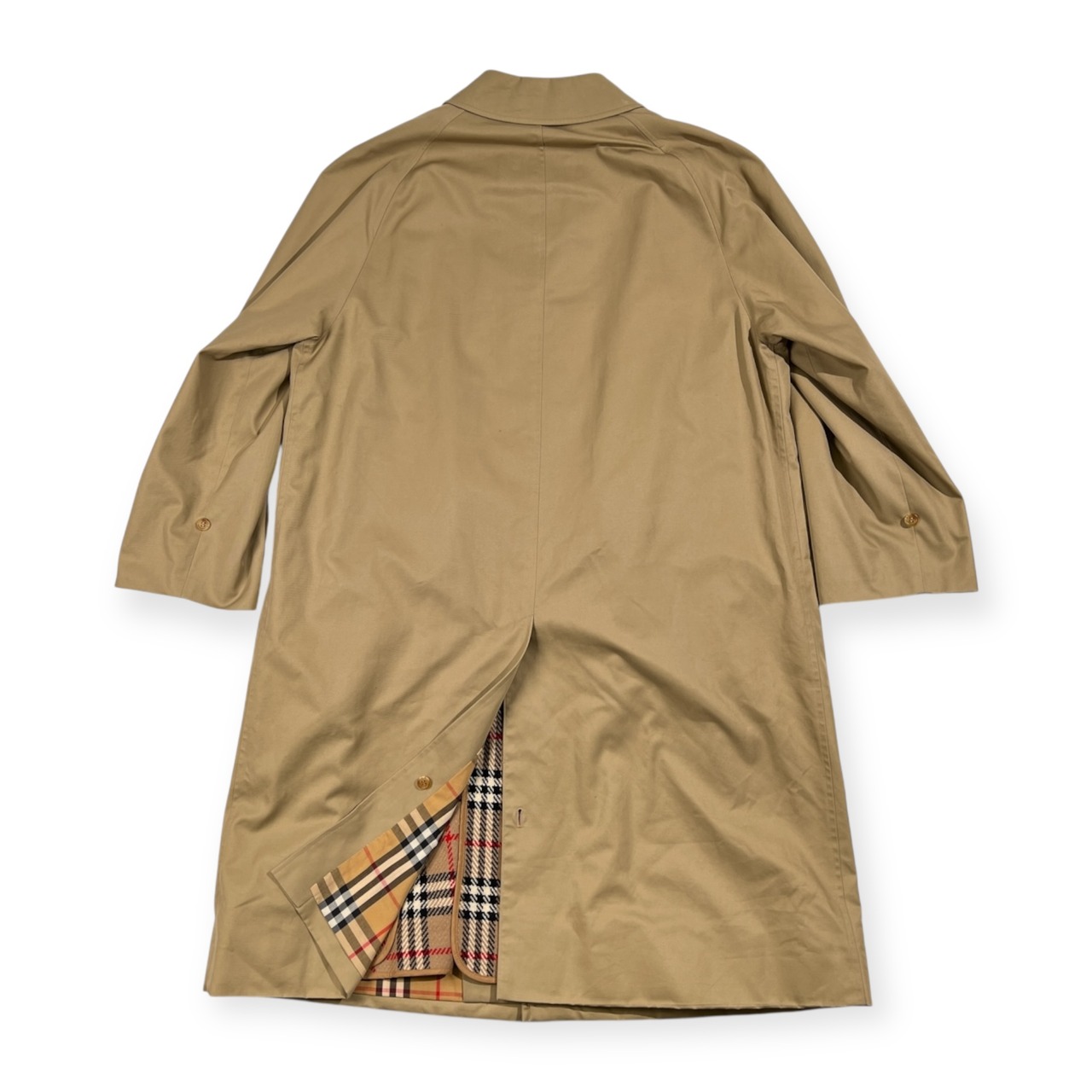 Burberrys バーバリー 裏チェック ステンカラーコート ウールライナー付き ノバチェック 96-180 /ベージュ/ビンテージ/C-TK83