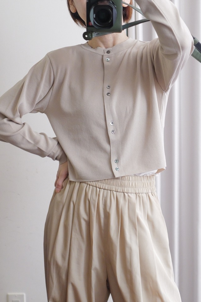 short knit cardigan beige
