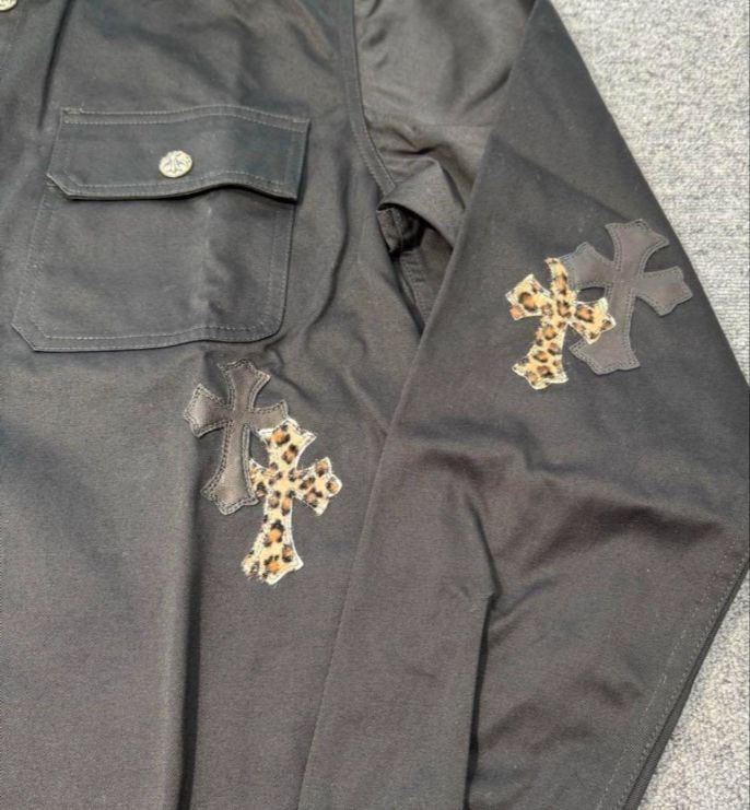 CHROME HEARTS クロムハーツ WORKDOG ヒョウ柄 クロスパッチ