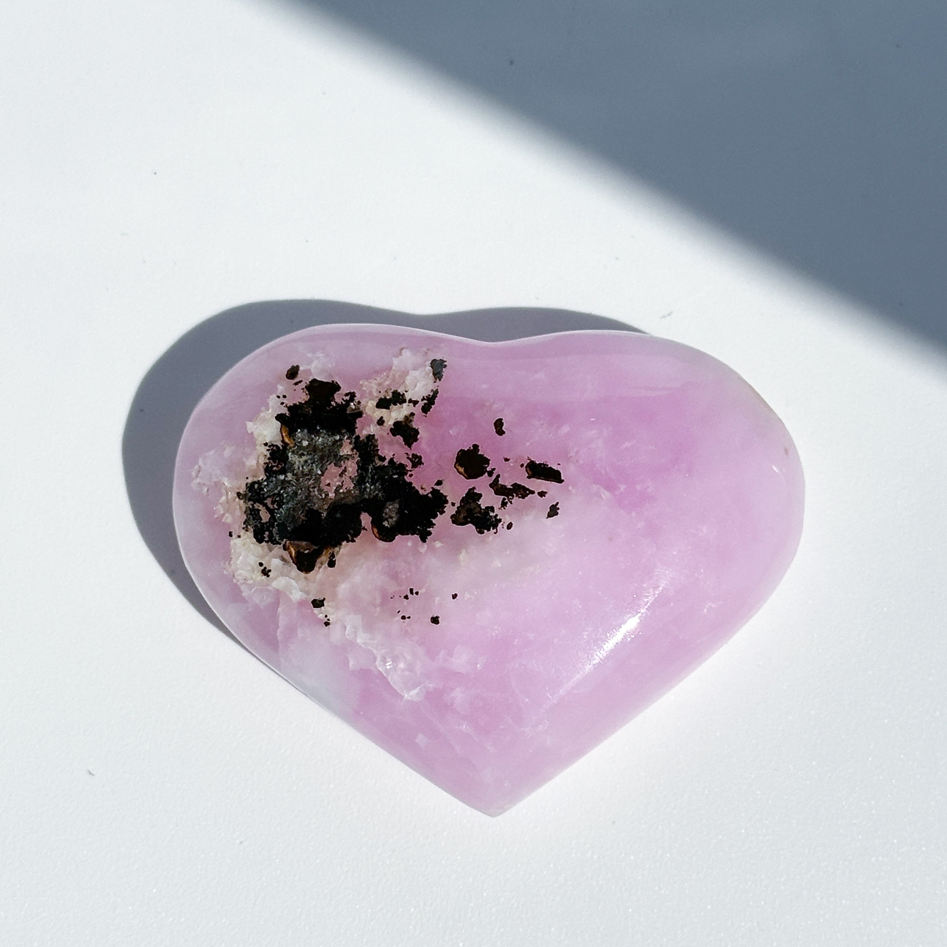 高品質　ピンクアラゴナイト　ハート　天然石　お守り ピンクアラゴナイト ハート55◇Pink Aragonite◇天然石・鉱物
