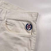 CASTELBAJAC カステルバジャック バックロゴ刺繍 ストレッチ コットン ホワイト パンツ サイズ 48 /メンズ