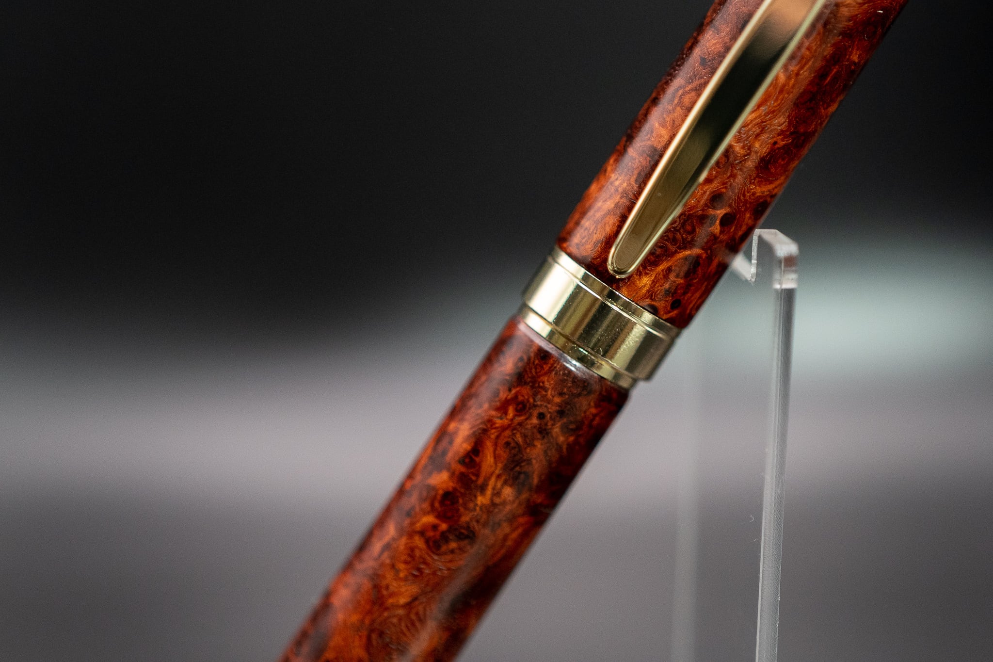 【朱色の銘木】 本花梨紅白 極上 gold BP