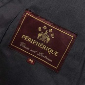 リネン混 PÉRIPHÉRIQUE ぺリフェリック テーラードジャケット 40/ブラック メンズ