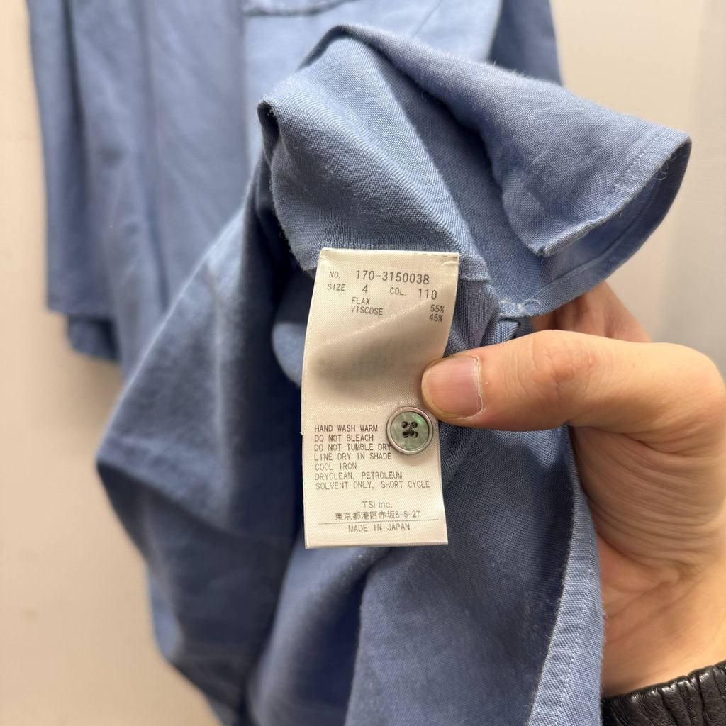 yleve イレ-ヴ Linen Viscose Over Dye Shirt 半袖シャツ 170-3150038