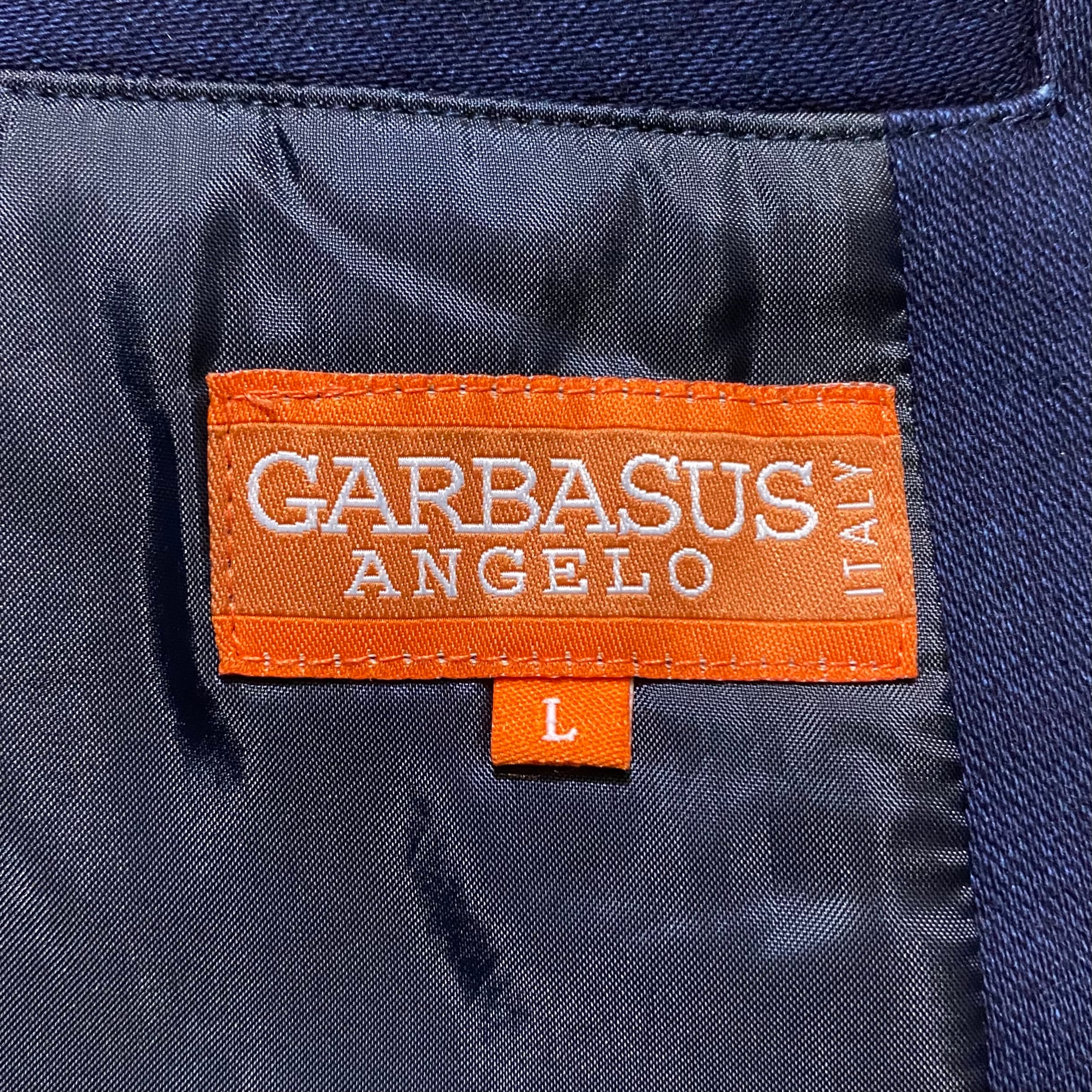 ANGELO GARBASUS embroidery design intrecciato denim blouson | NOIR