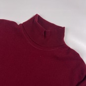 カシミヤ100% Bosco Merce ボスコメルチェ タートルネック ニット セーター L /ボルドー系 メンズ