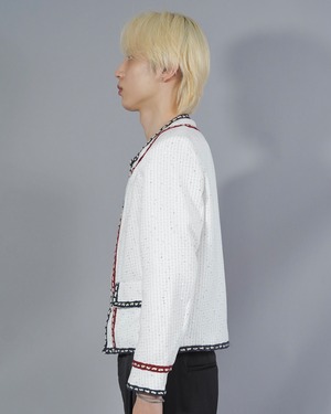 【ALUDE SELECT】christian spangle tweed jacket