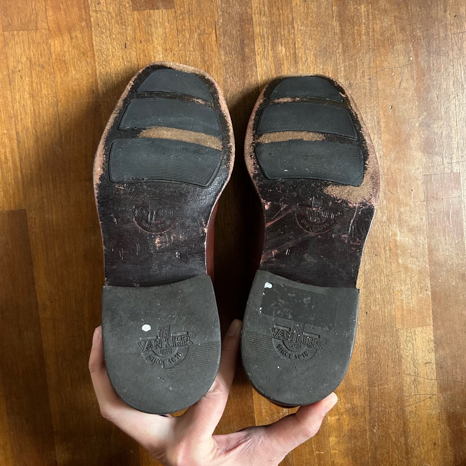 VAN LIER/ヴァンライヤー Vintage/オールレザー チャッカブーツ size42