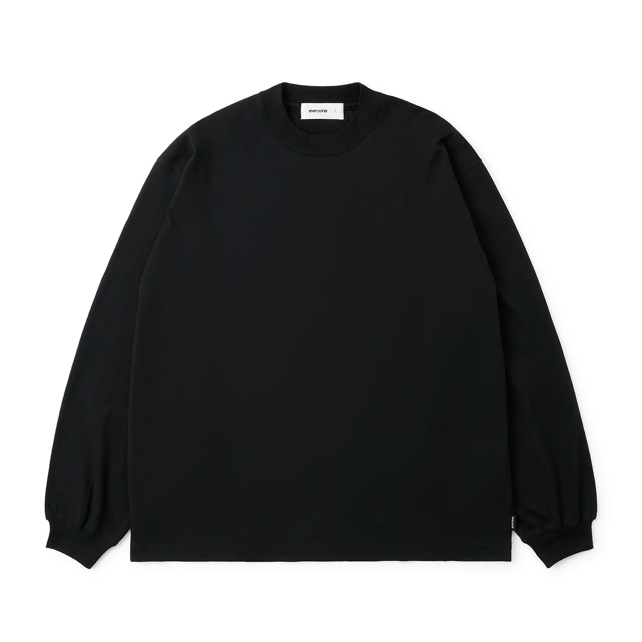 everyone high-gauge cotton long sleeve tee shirt (BLACK) | everyone