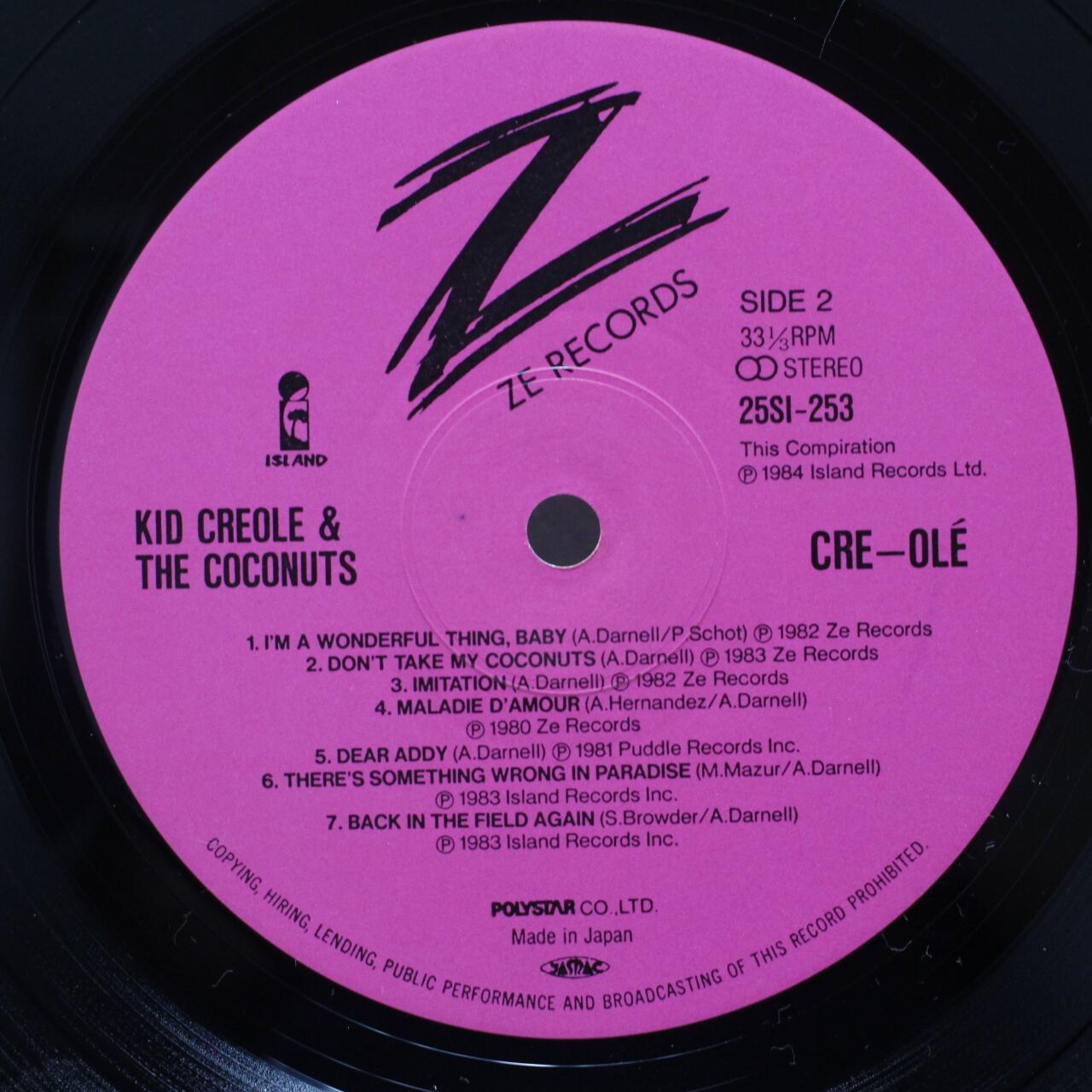 Kid Creole And The Coconuts / Cre~Ol? - The Best Of Kid Creole & The Coconuts [25SI-253] - 画像4