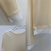 バイカラー切替メッシュtops/アイボリー