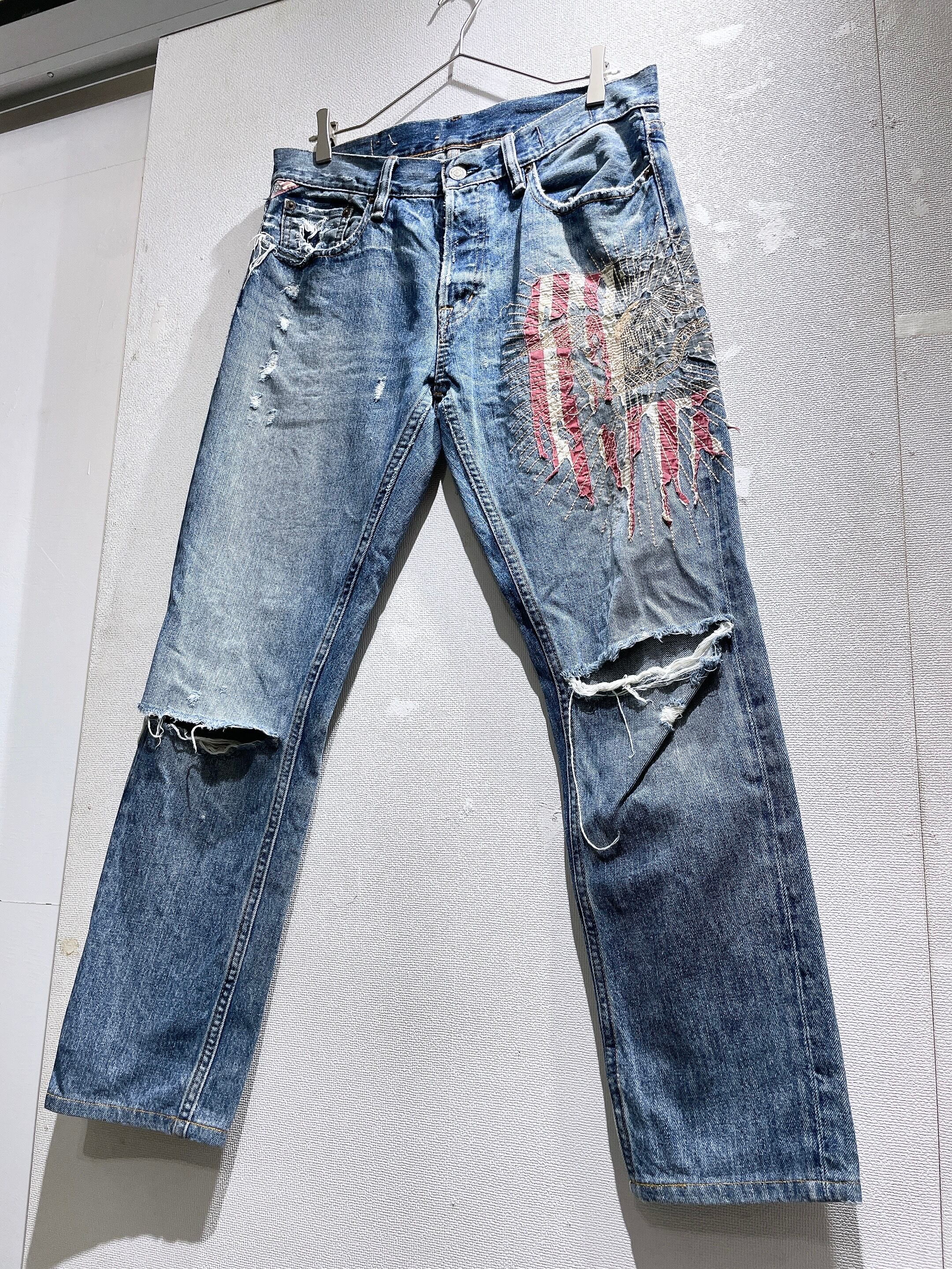 ” Denim & Supply Ralph Lauren ” Special Rag processing Denim pants
