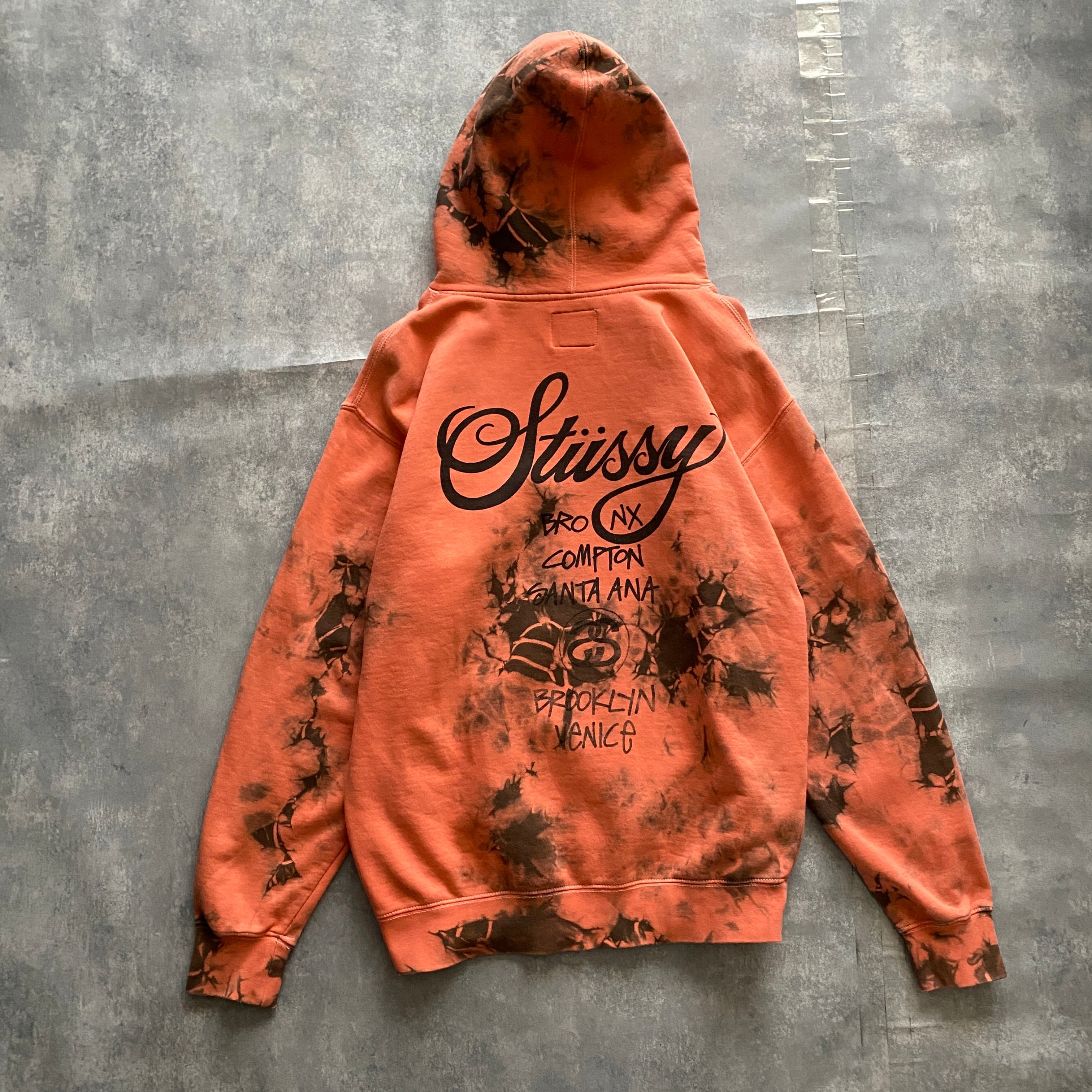 STUSSY ステューシー パーカー ロゴ バックプリント ワールドツアー