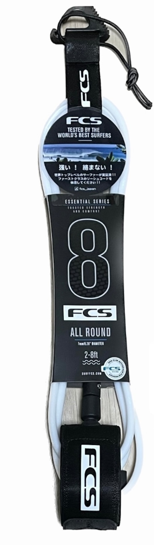 FCS 8’ ALL ROUND レギュラー ファン用 WHITE/BLACK