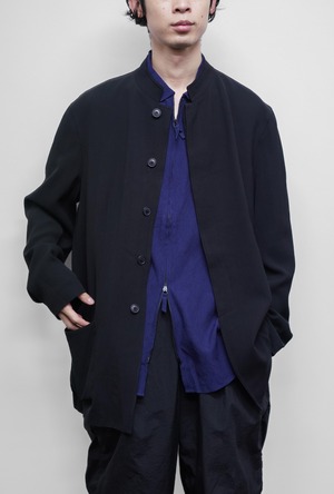 "GIORGIO ARMANI" Navy Jacquard Zip Shirt Jacket Made in ITALY