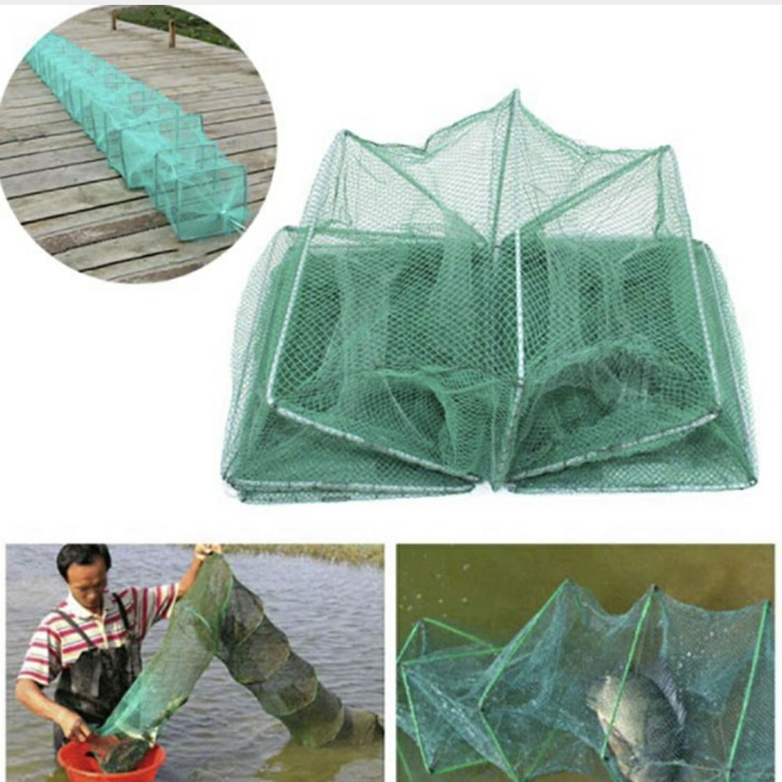 釣具 3.7m 四角 捕獲ネット 漁師 漁 網 あみ 爆釣 魚捕り 網 | nandnoffice
