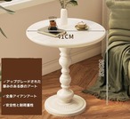 サイドテーブル　ソファエンドテーブル　丸形　コーヒーテーブル　ベッドサイドテーブル　クリエイティブ　ナイトスタンド　フラットティーテーブル　小さなエンドテーブル　リビングルーム　ベッドルーム　バルコニー　オフィス シンプル　ブラック　ホワイト  直径41CM