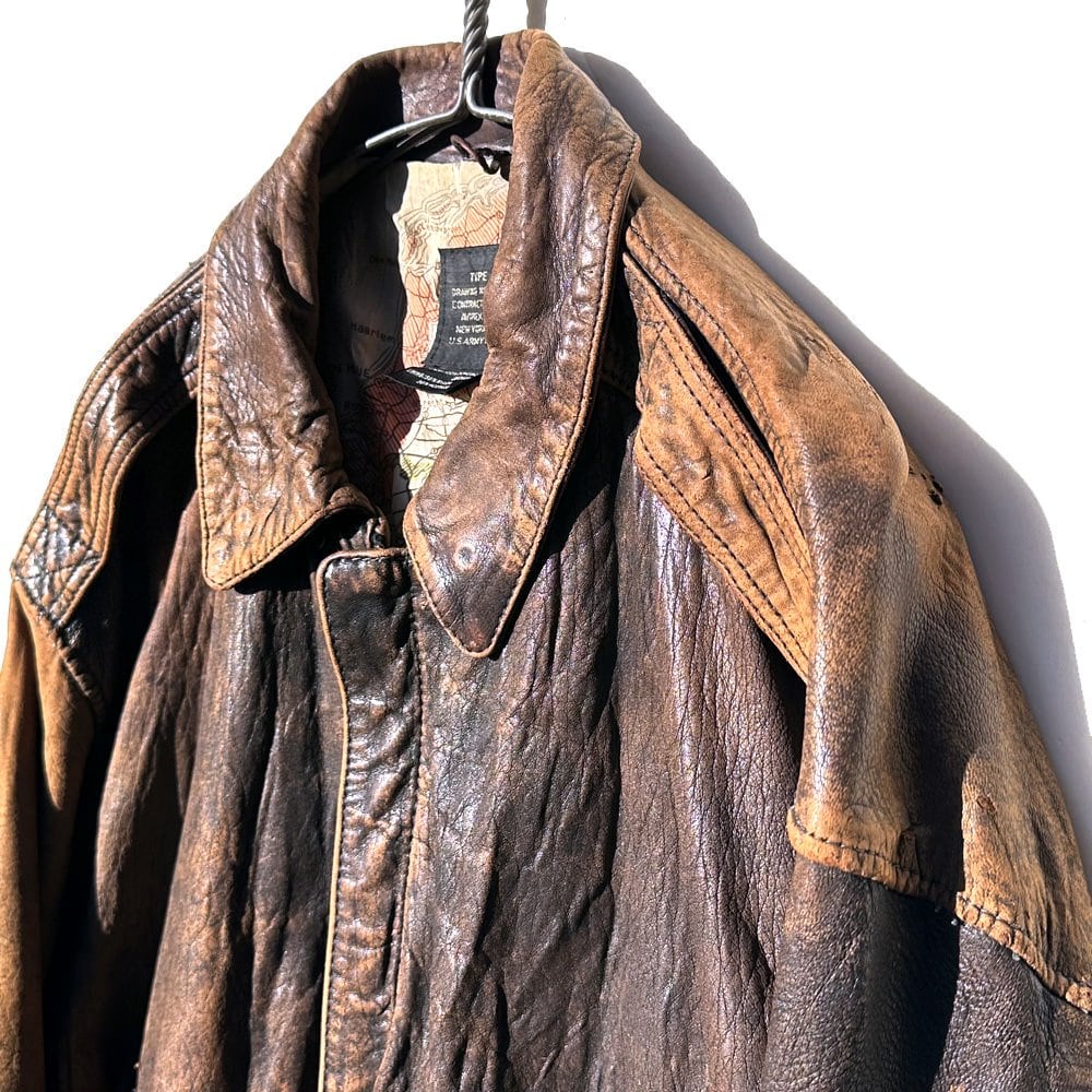 革*ー様 90s avirex A-2 real leather flight 90s AVIREX type a-2 flight jacket pinup girl Size US-S