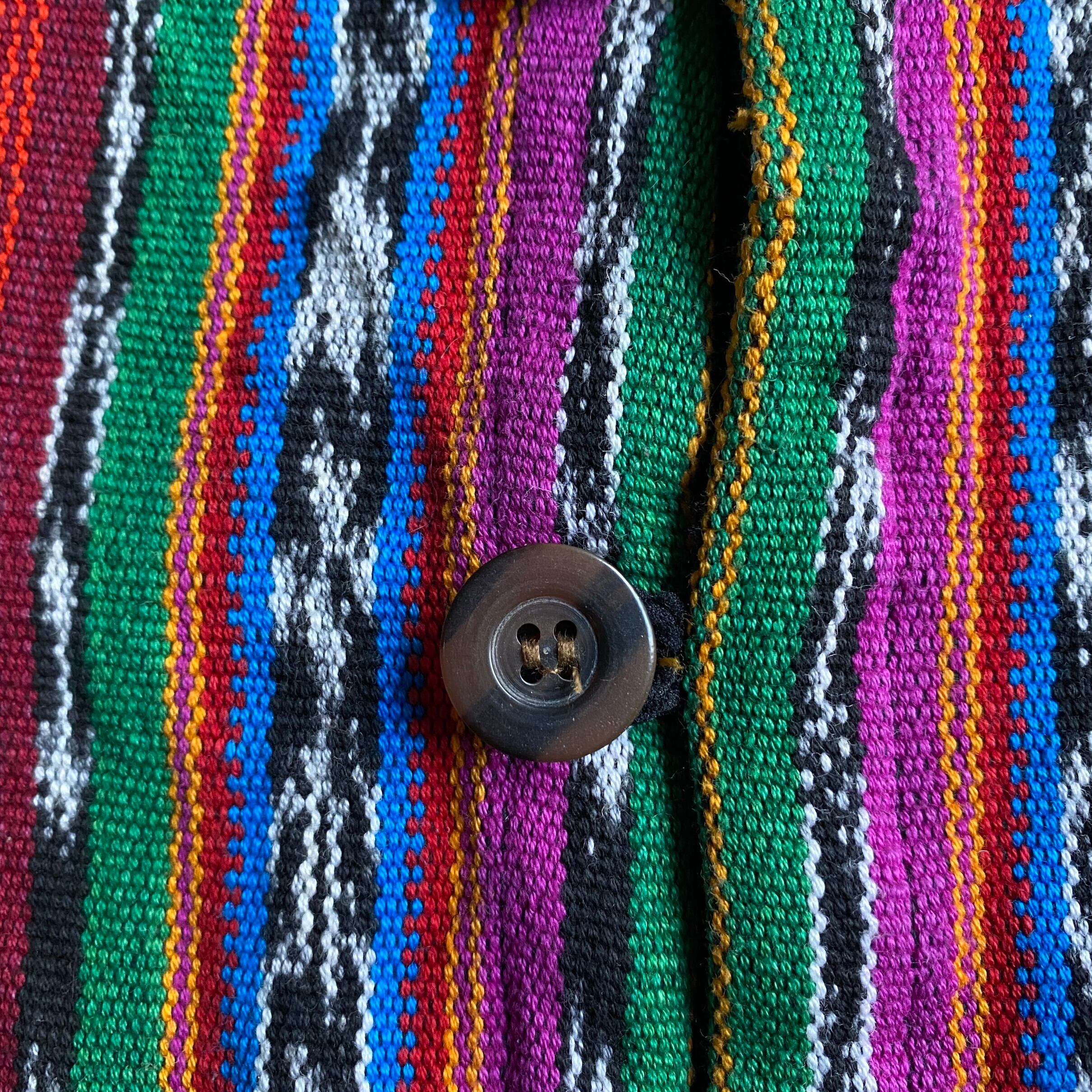 90年代 ESPRIT エスプリ エスニック ラグ ベスト メンズL 古着 90s